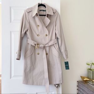 Ralph Lauren Cream Classic Belted Trench Coat